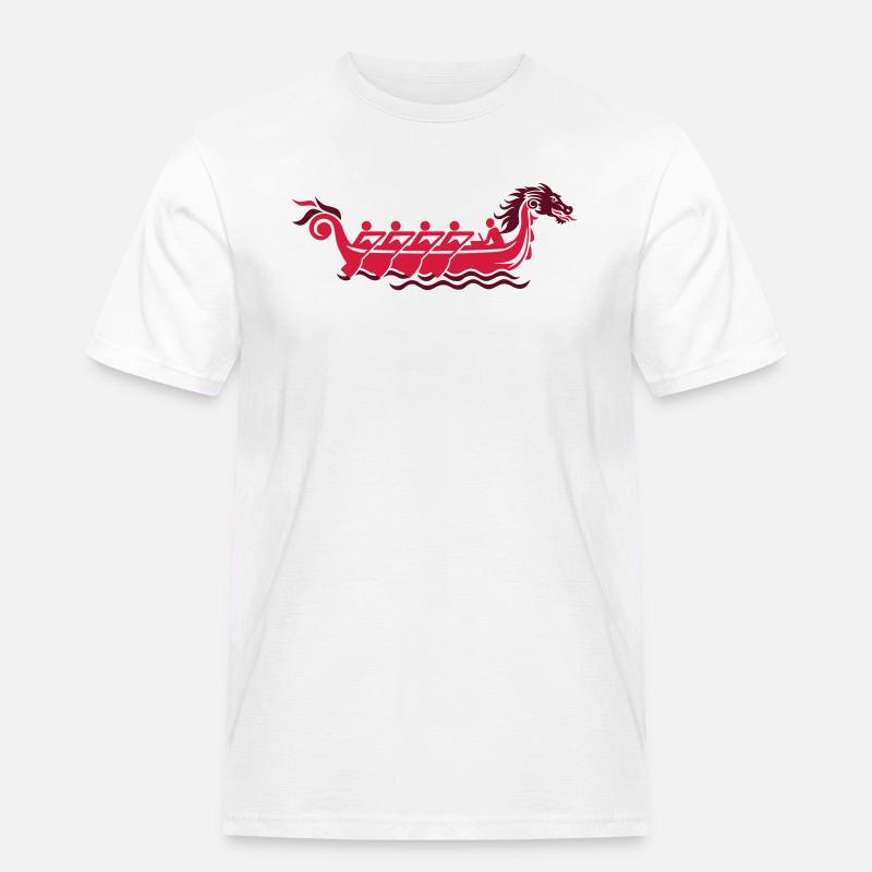 Drachenboot - Männer Workwear T-Shirt - Weiß