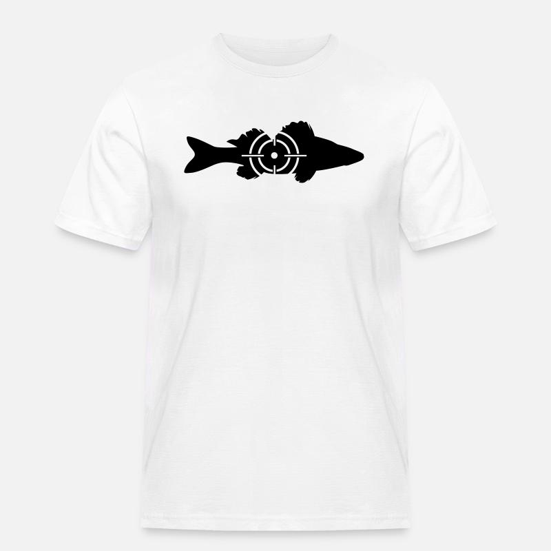 Target Pike-Perch - Männer Workwear T-Shirt - Weiß