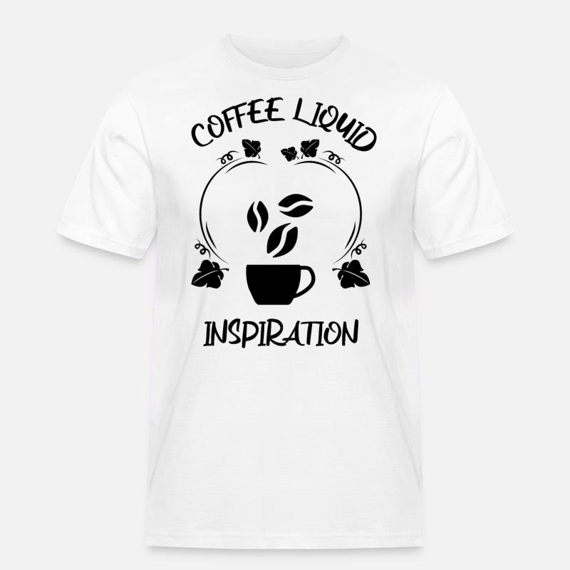 Kaffee Espresso Käffchen - Männer Workwear T-Shirt - Weiß