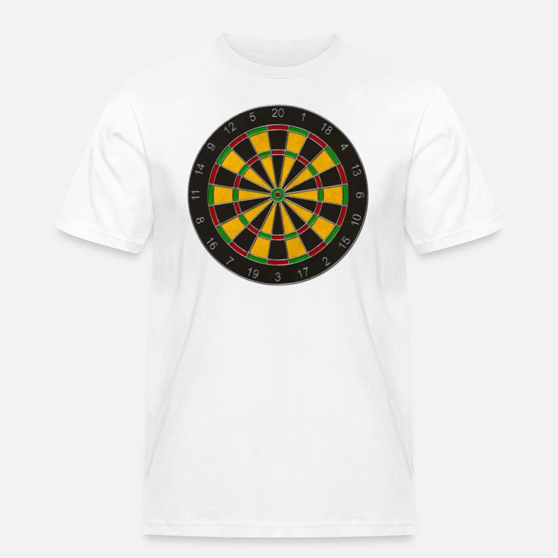 DARTscheibe / DARTboard - Männer Workwear T-Shirt - Weiß