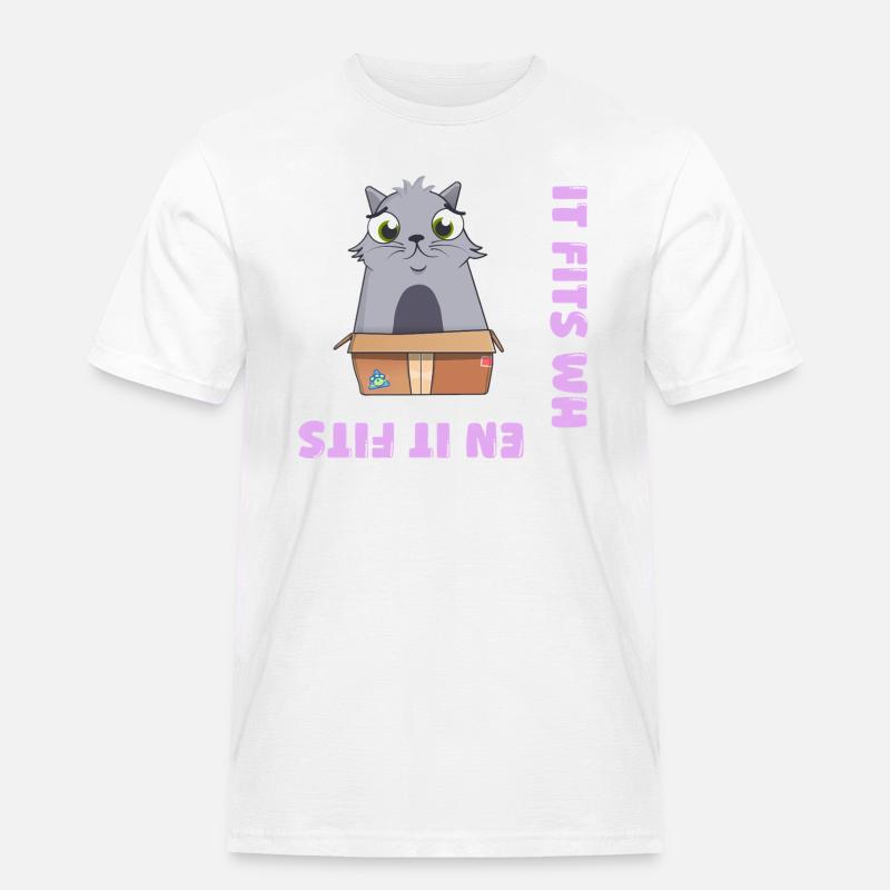Es passt wenn es passt - Männer Workwear T-Shirt - Weiß