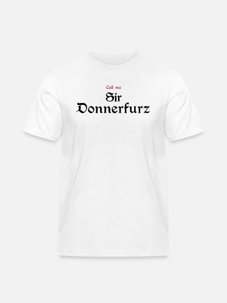 Sir Donnerfurz - Männer Workwear T-Shirt - Weiß