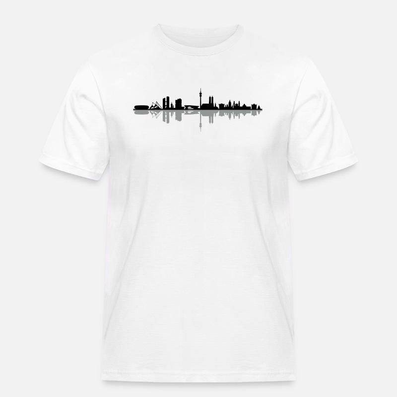 Skyline - München - Männer Workwear T-Shirt - Weiß