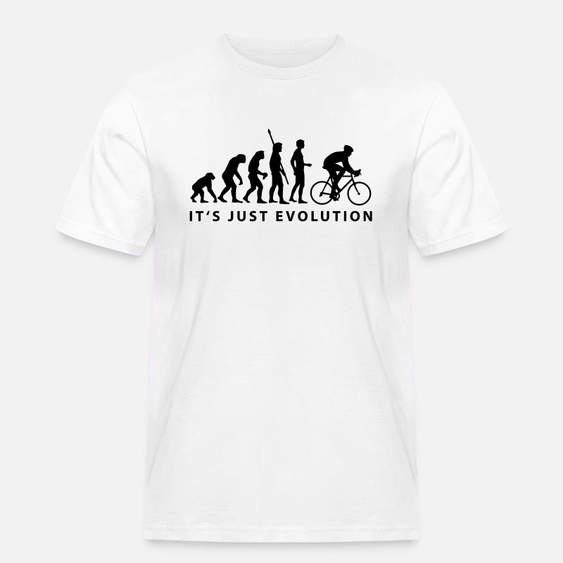 evolution_radfahrer_b - Men's Workwear T-Shirt - white