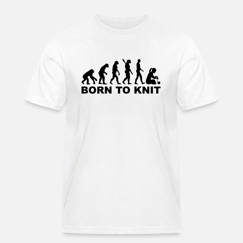 Evolution Knitting - Men's Workwear T-Shirt - white