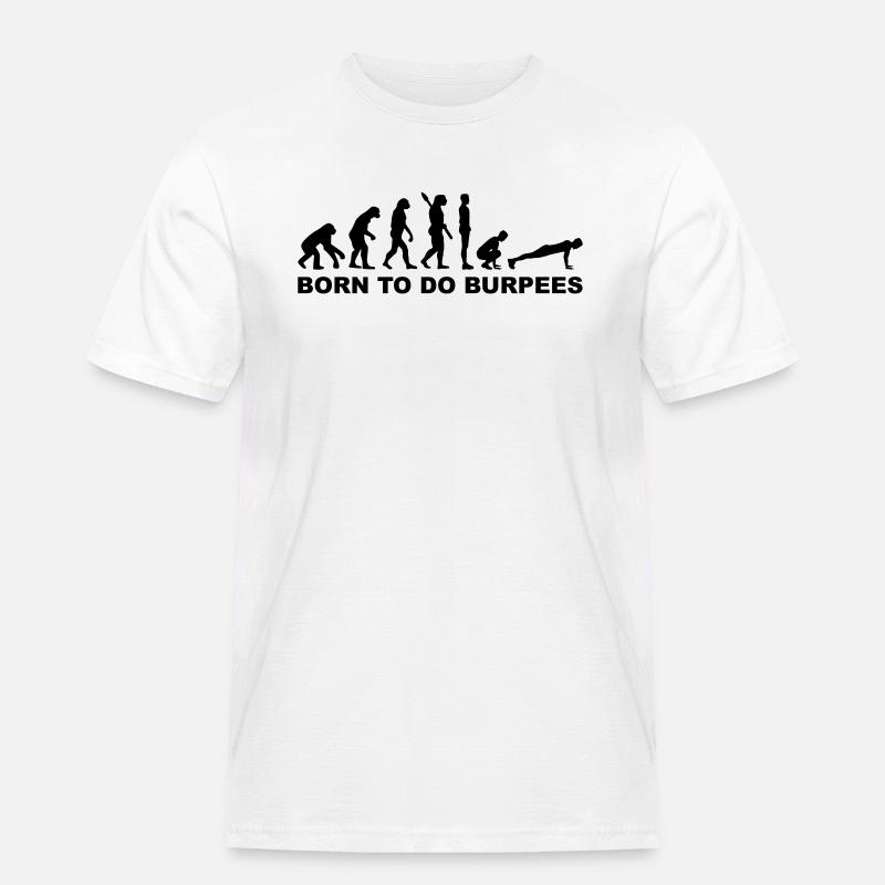 Evolution Burpees - Men's Workwear T-Shirt - white