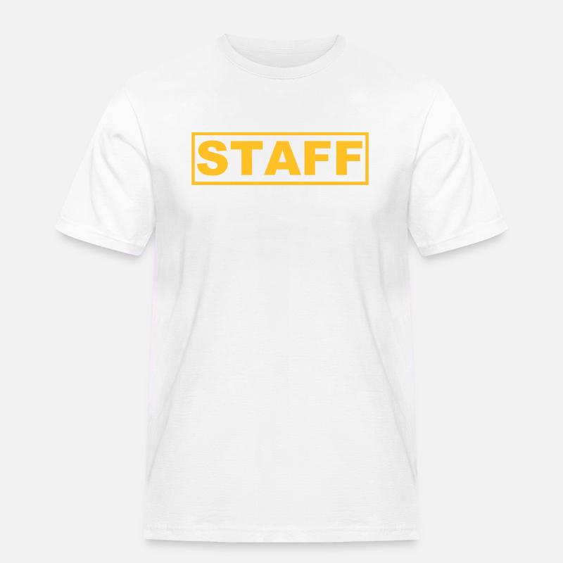 Staff - Mitarbeiter - Security - Männer Workwear T-Shirt - Weiß