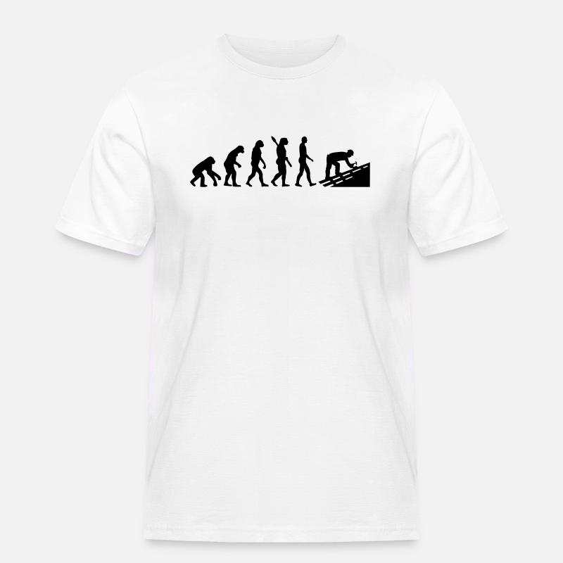 Évolution Couvreur - T-shirt Workwear homme - blanc