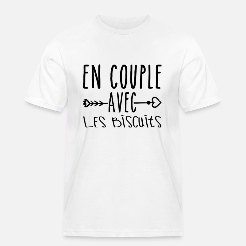 Coppie con Biscotti, Regalo per Fan dei Biscotti - Maglietta da lavoro per uomo - bianco