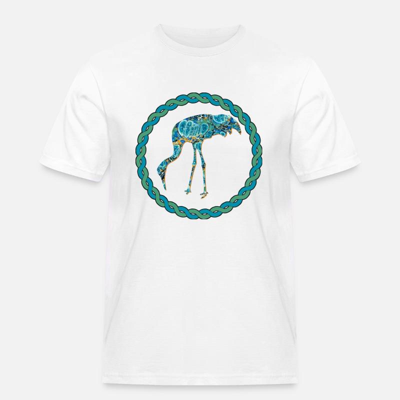kranich e 100 - Männer Workwear T-Shirt - Weiß