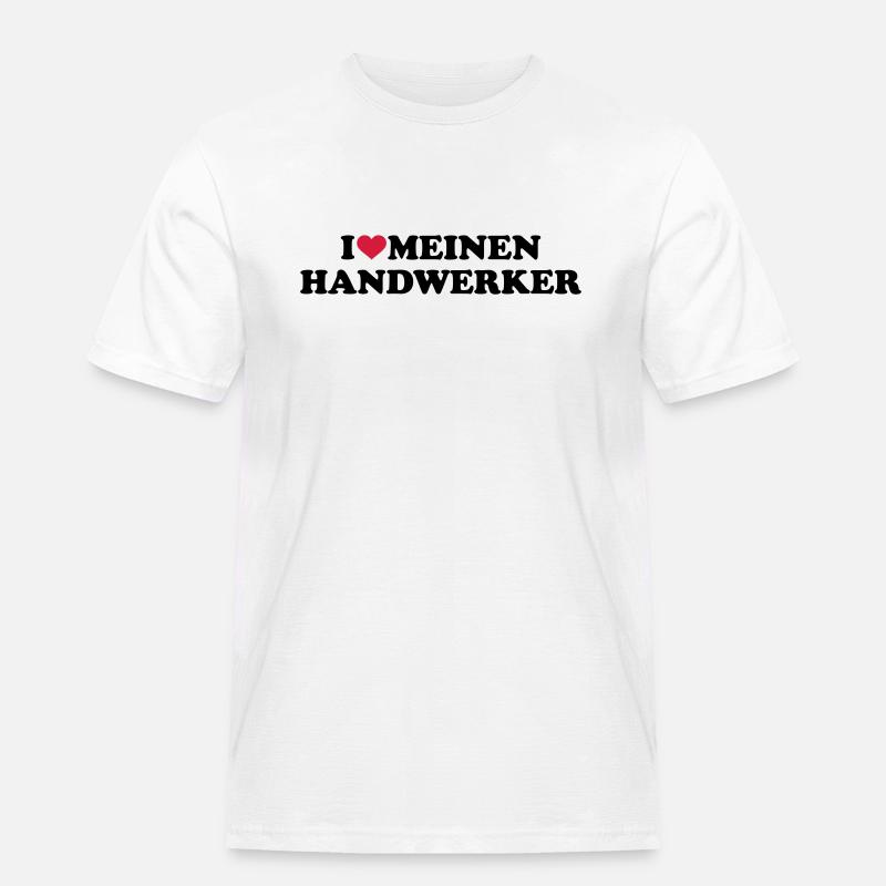 Handwerker - Männer Workwear T-Shirt - Weiß
