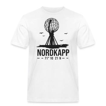 Nordkap Nordkap Norwegen Nordkap - Männer Workwear T-Shirt - Weiß - Vorne - AI Model Male 185 dark (185cm)