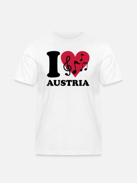 I love Austria - Männer Workwear T-Shirt - Weiß