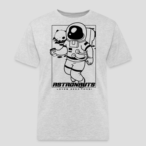 Astronauts loves Beerpong - Männer Workwear T-Shirt
