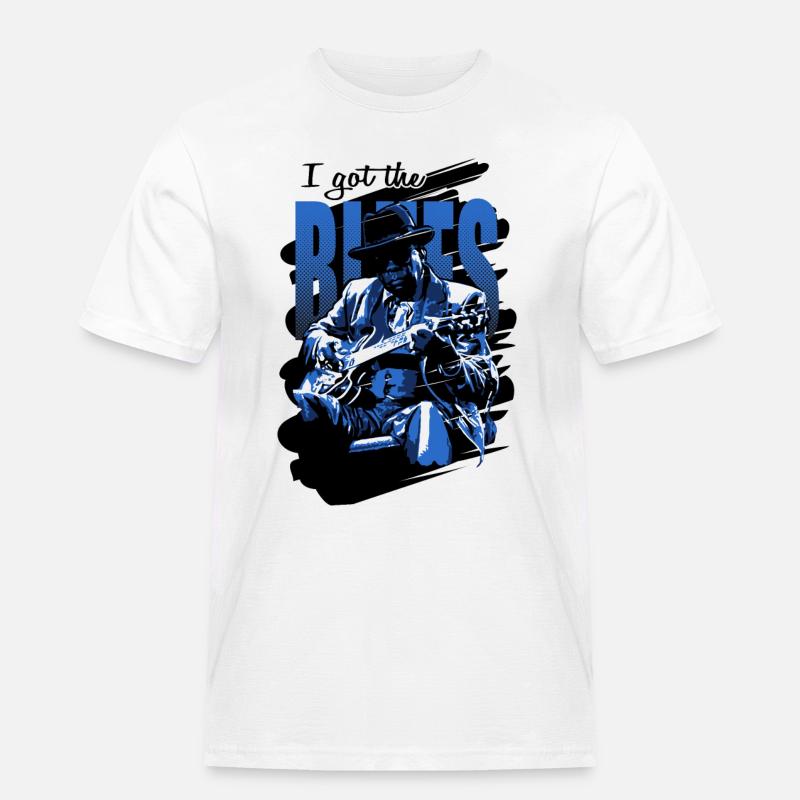 Fick blues - Arbets-T-shirt herr - vit
