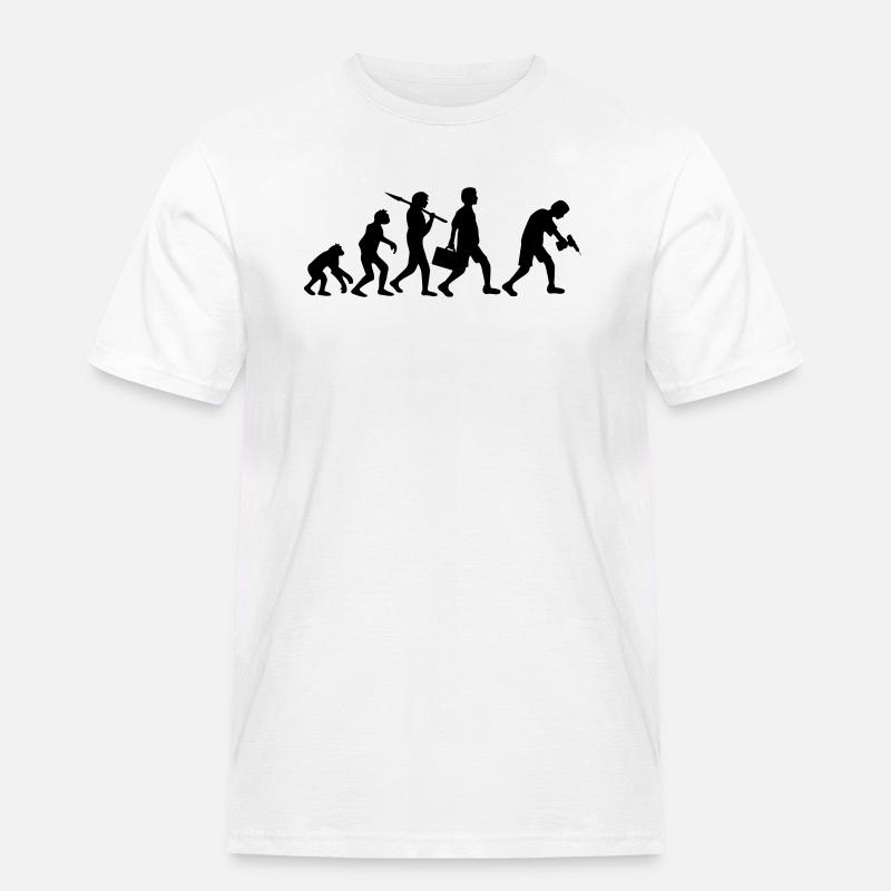 Craftsman Evolution - Männer Workwear T-Shirt - Weiß