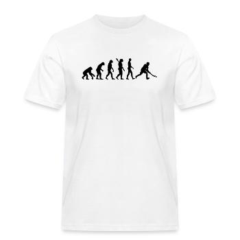 Evolution Hockey - Männer Workwear T-Shirt - Weiß - Vorne - AI Model Male 185 dark (185cm)