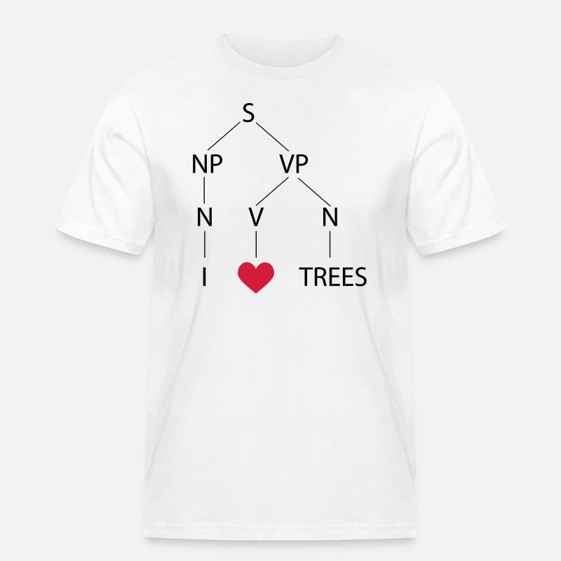 Syntaxbaum - Männer Workwear T-Shirt - Weiß