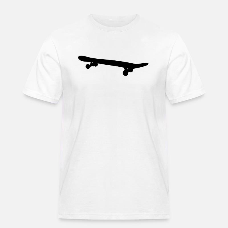 Skateboard - Männer Workwear T-Shirt - Weiß