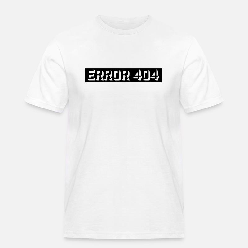 404 Error Computer Message - Men's Workwear T-Shirt - white