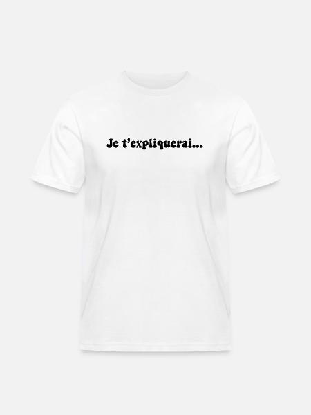 JE T EXPLIQUERAI - T-shirt Workwear homme - blanc