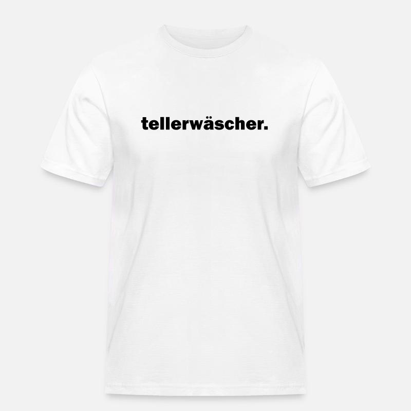 Tellerwäscher - Männer Workwear T-Shirt - Weiß