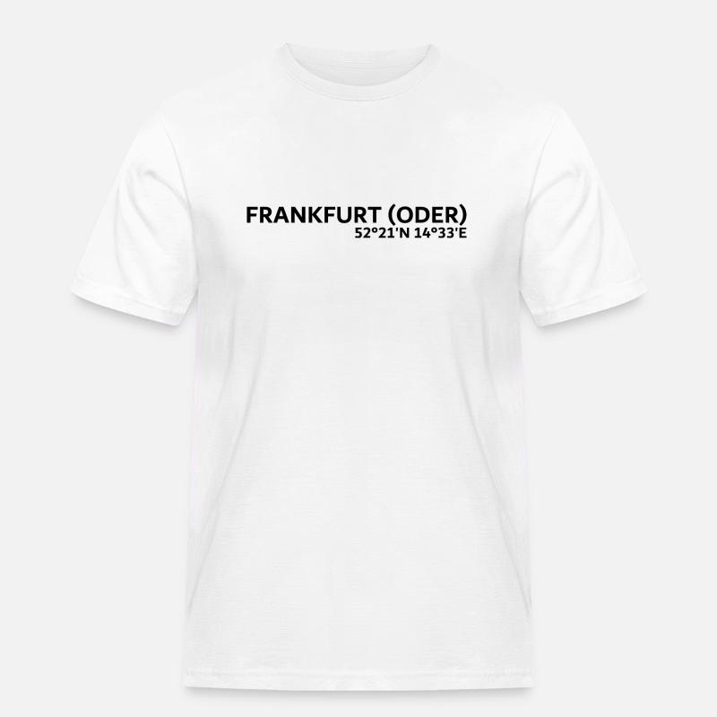Frankfurt (Oder) zusammen - Männer Workwear T-Shirt - Weiß