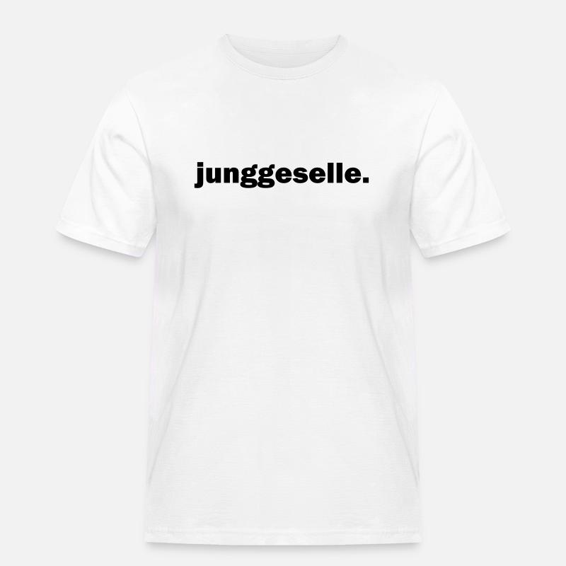 Junggeselle - Männer Workwear T-Shirt - Weiß