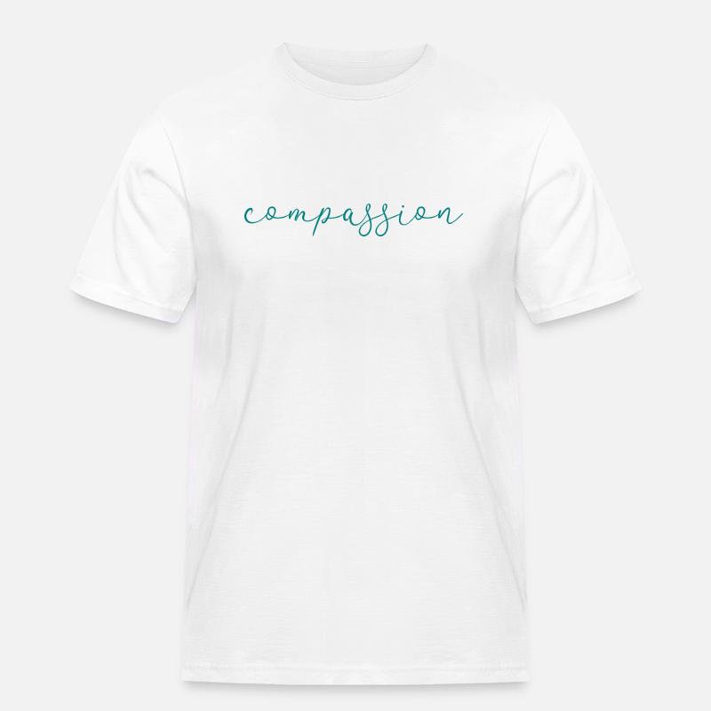 Mitleid - Männer Workwear T-Shirt - Weiß