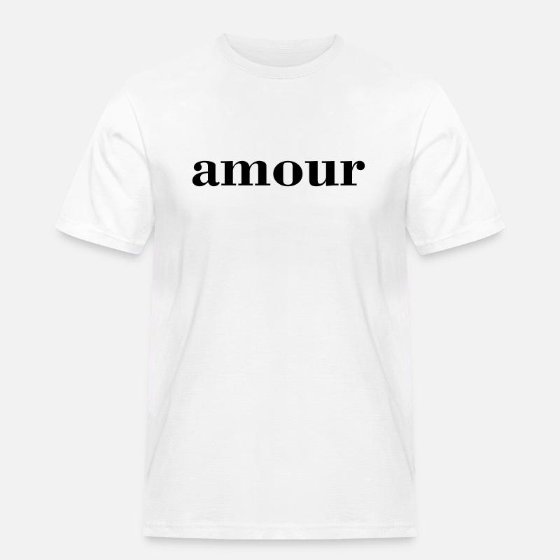 amour - Männer Workwear T-Shirt - Weiß