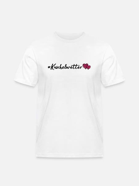 kuschelwetter herzen - Männer Workwear T-Shirt - Weiß