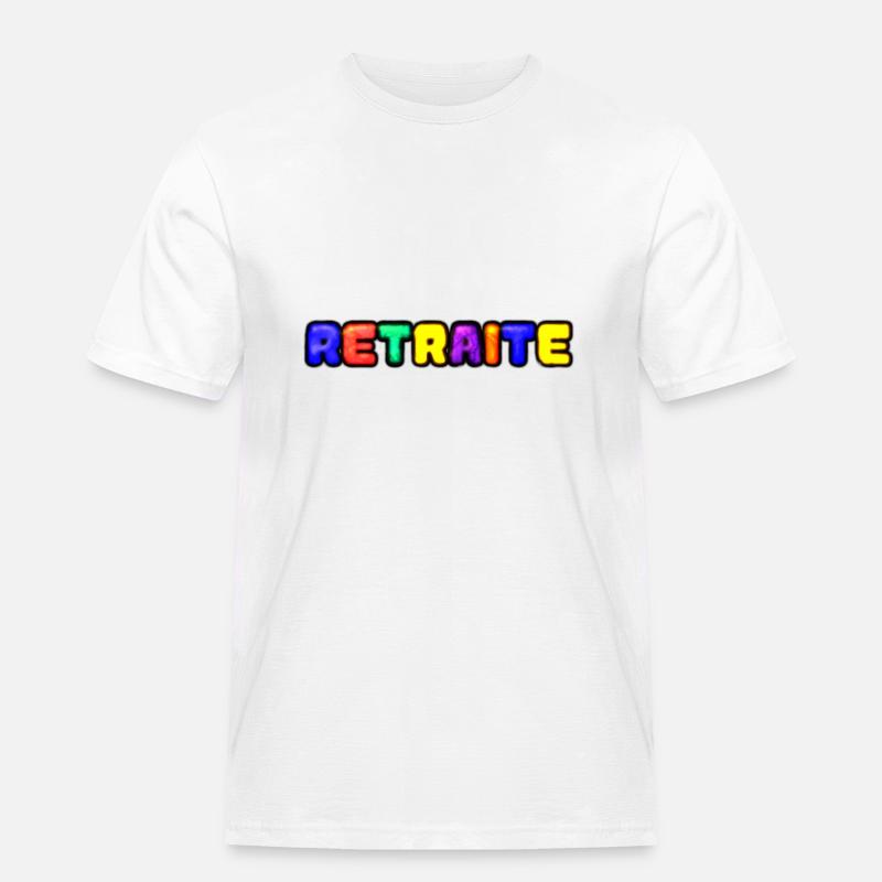 RETRAITE. RETRAITE. RETRAITEE. RETRAITE - T-shirt Workwear homme - blanc