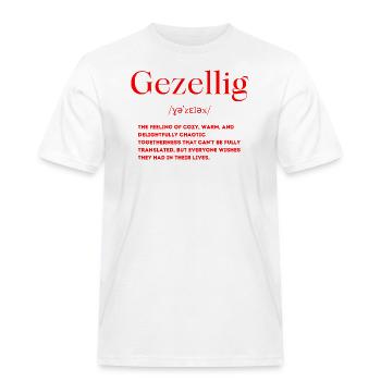 Nederlands - Mannen Workwear T-shirt - wit - Voor - AI Model Male 185 dark (185cm)