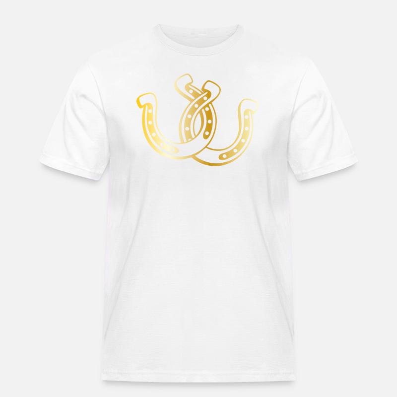 Pferde - Männer Workwear T-Shirt - Weiß