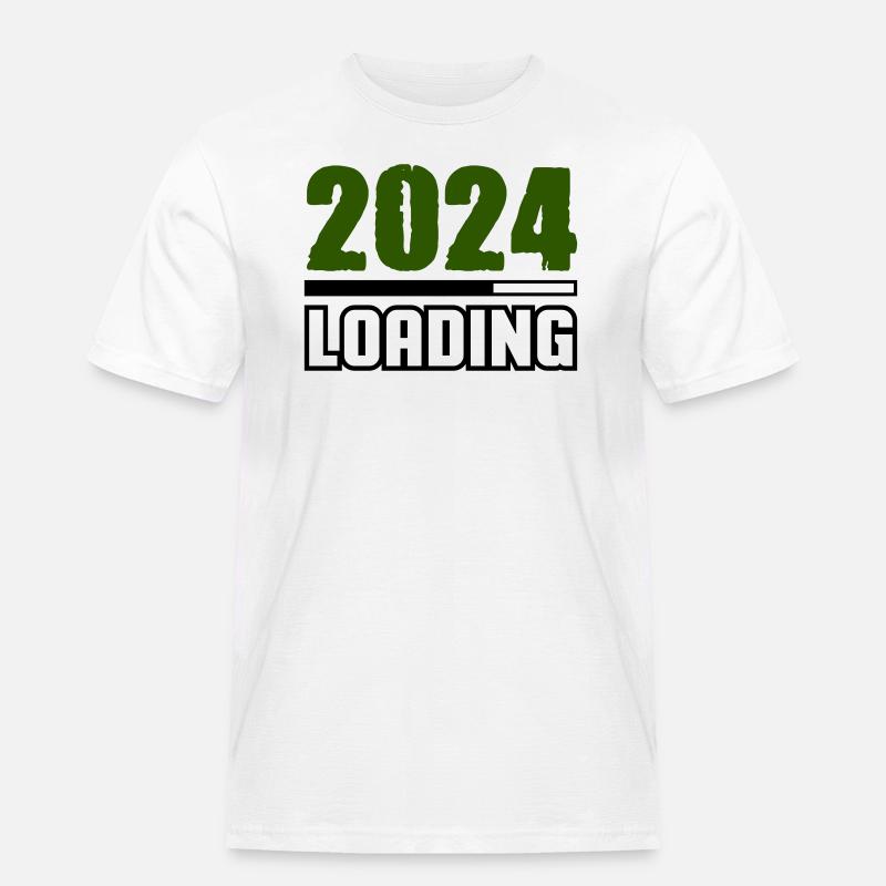 Loading 2024 - Männer Workwear T-Shirt - Weiß