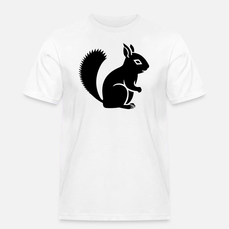 Eichhörnchen - Männer Workwear T-Shirt - Weiß