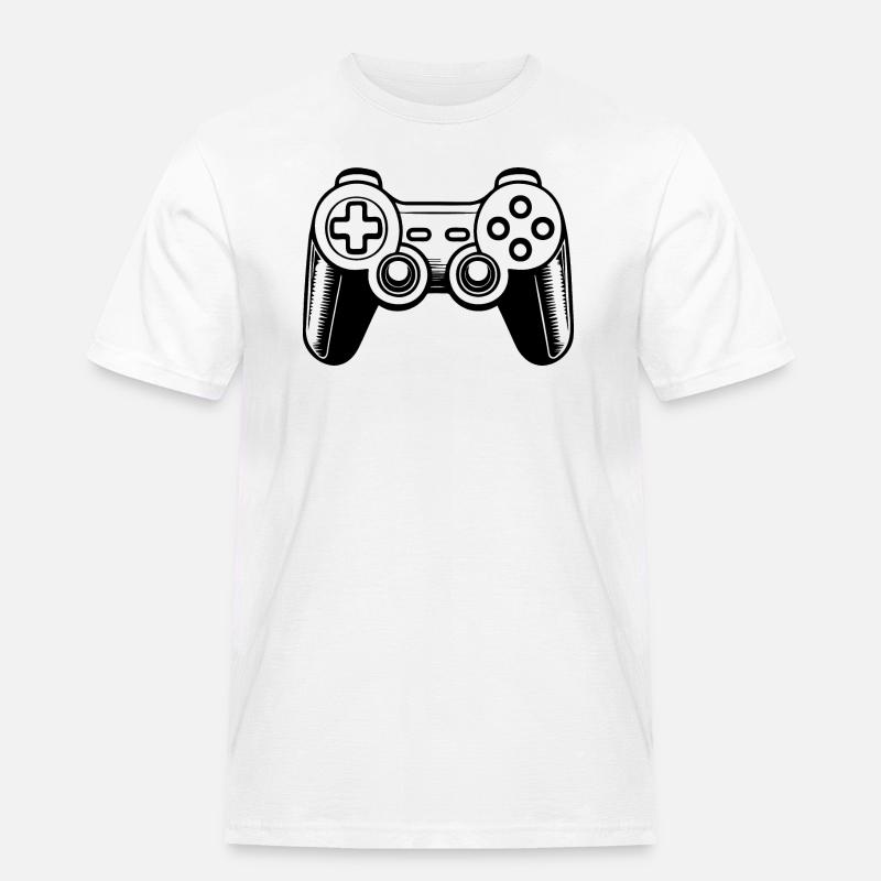 Controller Gaming Videospiele Gamepad - Männer Workwear T-Shirt - Weiß