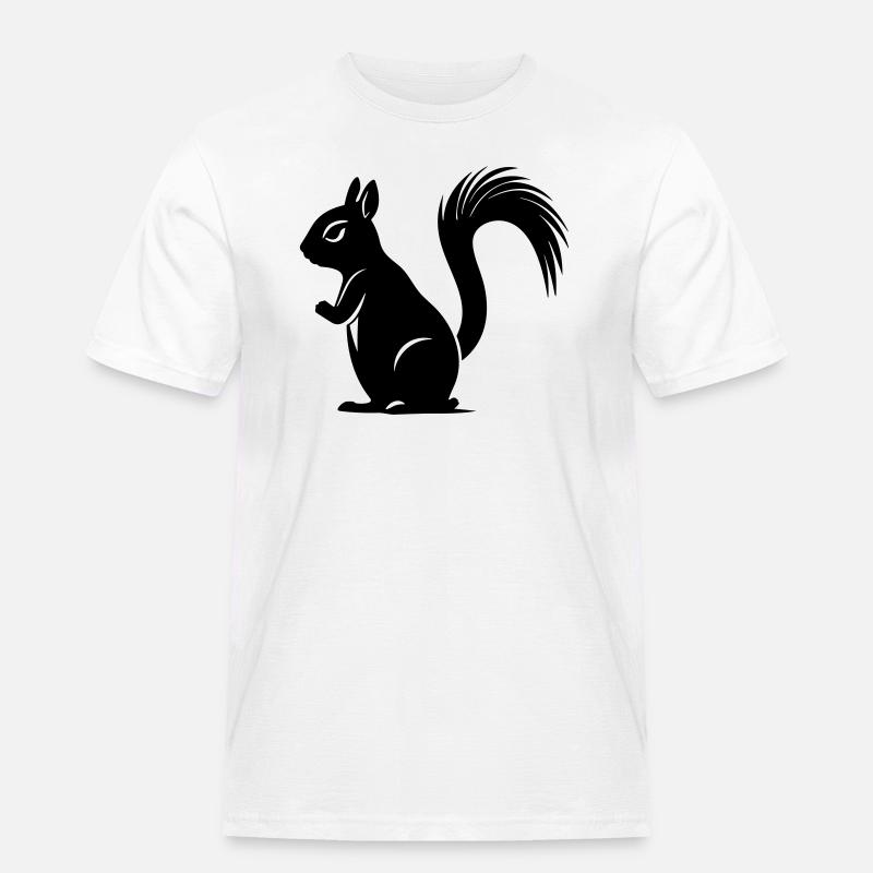 Eichhörnchen - Männer Workwear T-Shirt - Weiß