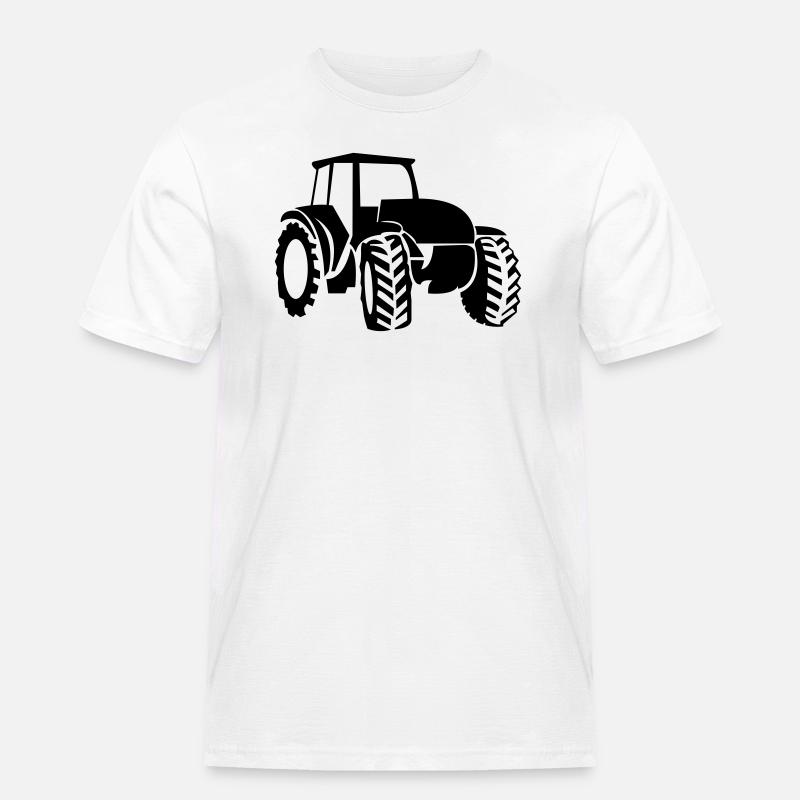 traktor - Männer Workwear T-Shirt - Weiß