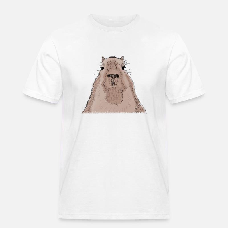 Capibara - capibara - Maglietta da lavoro per uomo - bianco