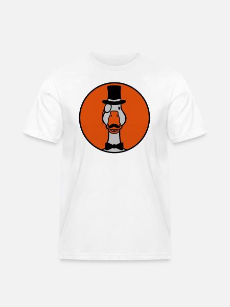 Gans Sir Monokel Brille - Männer Workwear T-Shirt - Weiß