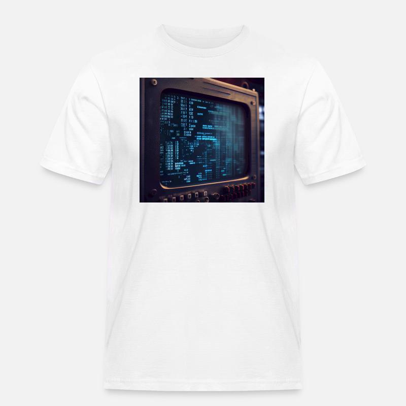 Code auf einem PC-Bildschirm - Männer Workwear T-Shirt - Weiß