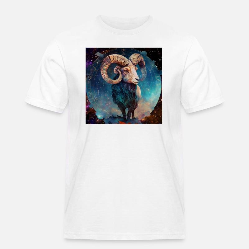 Sternzeichen Widder " Sternzeichen Widder" - Männer Workwear T-Shirt - Weiß