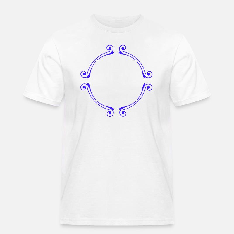 nice round Frame | Vectorgraphic - Männer Workwear T-Shirt - Weiß