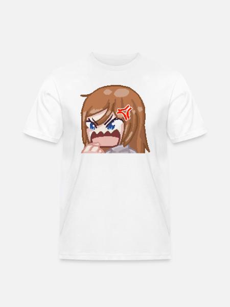 Pillowg1rl Emote Rage - Männer Workwear T-Shirt - Weiß