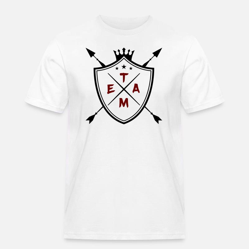 team wappen - Männer Workwear T-Shirt - Weiß