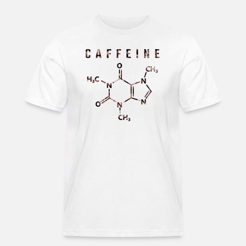 Molecola della caffeina - Maglietta da lavoro per uomo - bianco