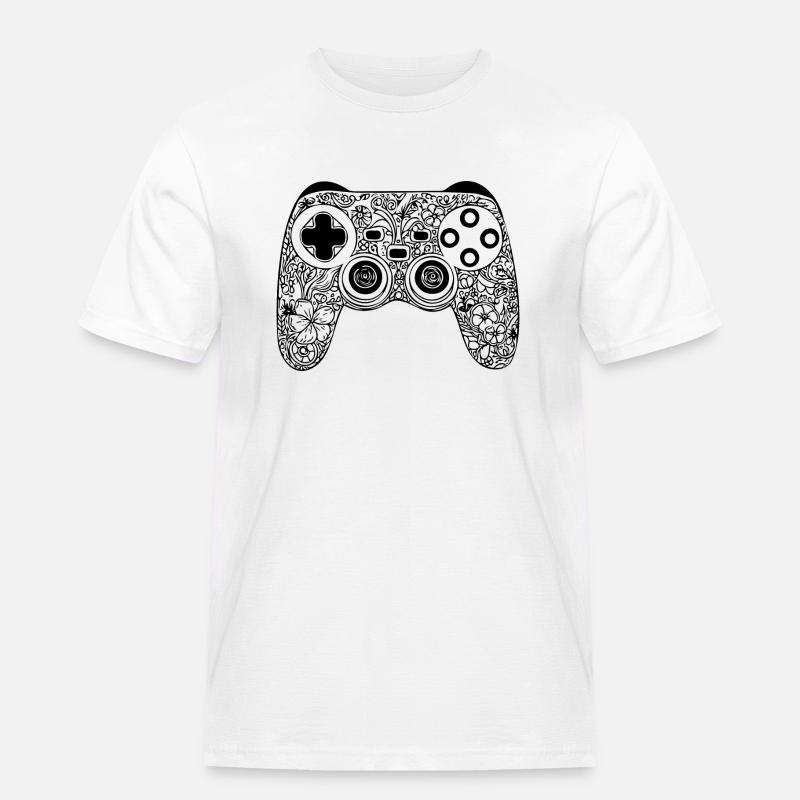 Controller Gaming Videospiele Gamepad - Männer Workwear T-Shirt - Weiß