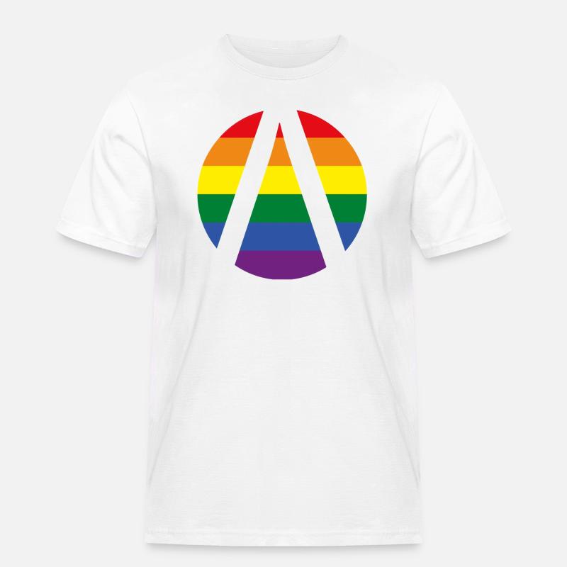 Lambda Logo CSD - Männer Workwear T-Shirt - Weiß
