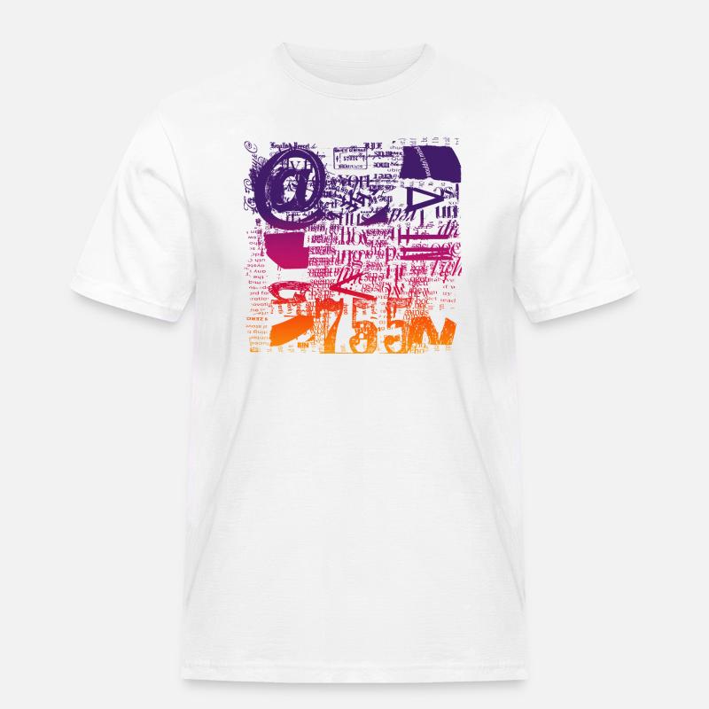 Zeitungsausschnitte Scrapbook Zeitschriften Alphabet Code - Männer Workwear T-Shirt - Weiß